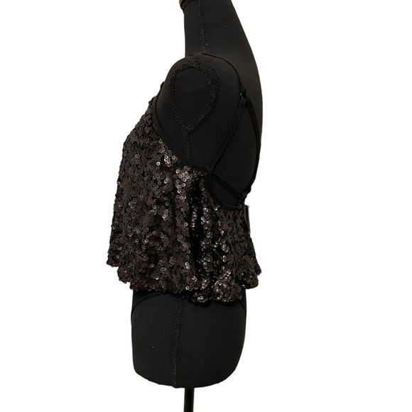 Free People Last Dance Sequin Black Bodysuit - Picture 6 of 12